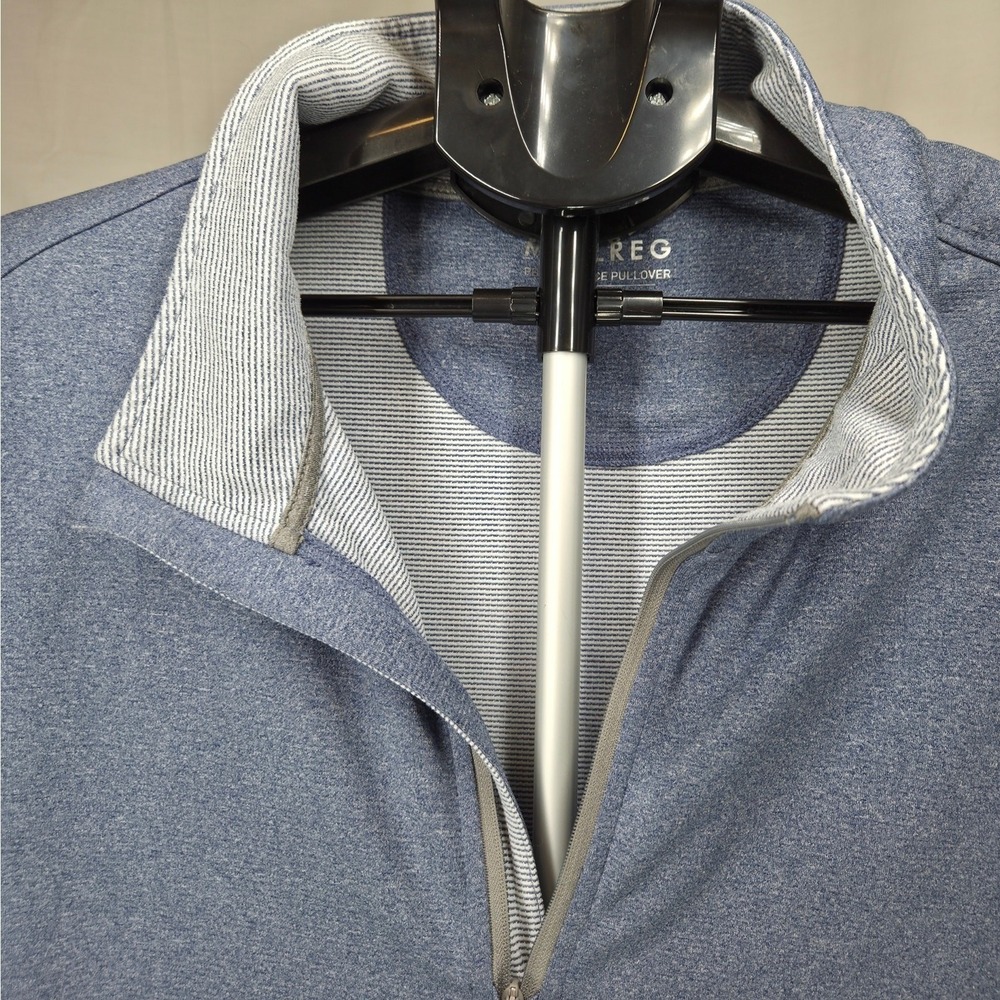 Maelreg Mens 2XL Blue Polyester Performance 1/4 Zip Pullover Golf Active Top
